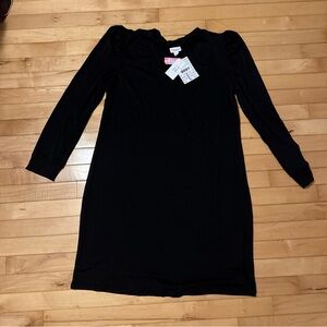 LuLaRoe Ava Solid Black Long-Sleeve Women’s Dress - Classic Shift NWT